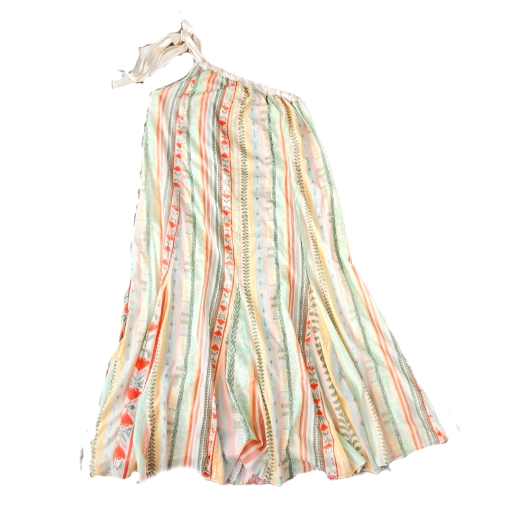 Free People Tova‎ Maxi Dress Asymmetric Tie Strap in Multi Combo Striped Medium - Picture 2 of 11